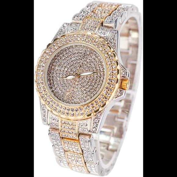 Round Luxury Women Watch Crystal Rhinestone Diamond Watches Stainless Steel main image 6